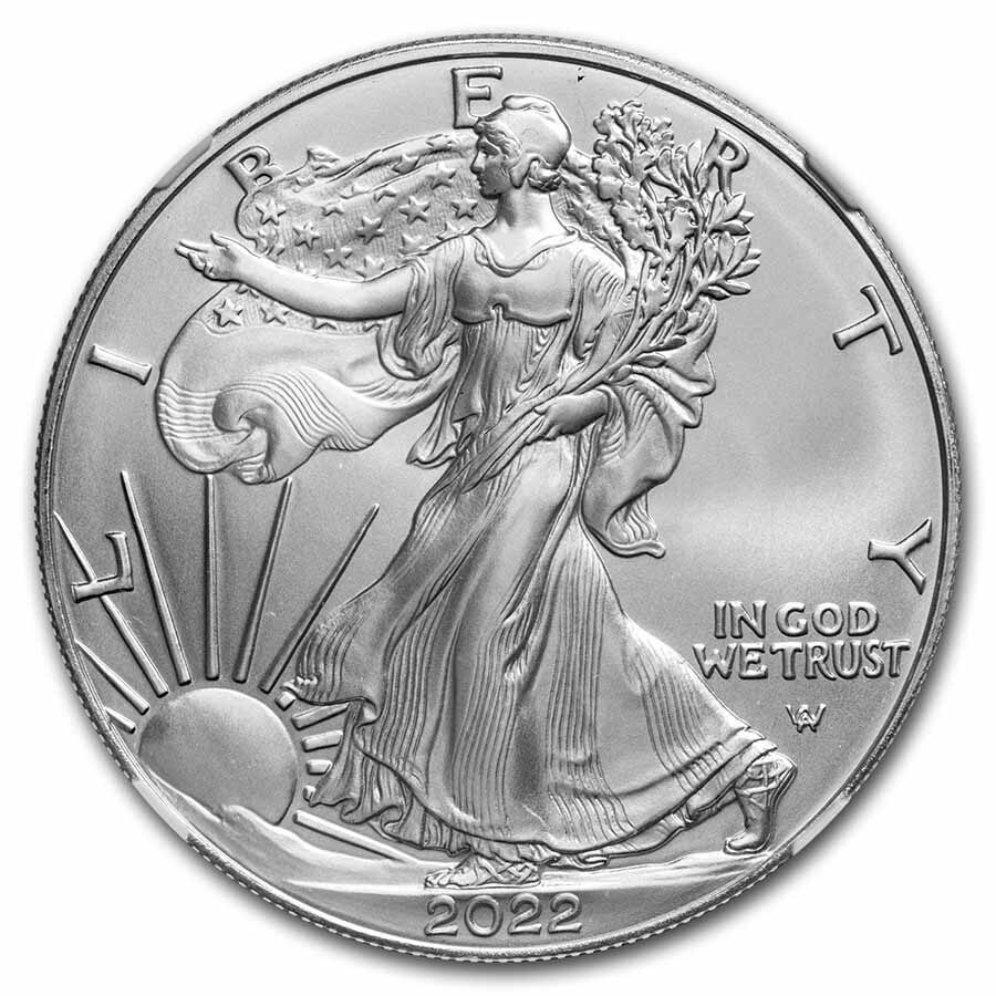 2022-(W) American Silver Eagle MS-70 NGC (Brown Label)