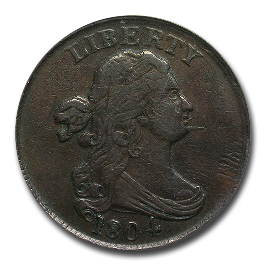 1804 Half Cent XF-40 PCGS (Spiked Chin)