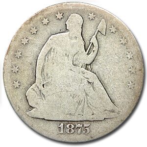 1875-S Liberty Seated Half Dollar Good