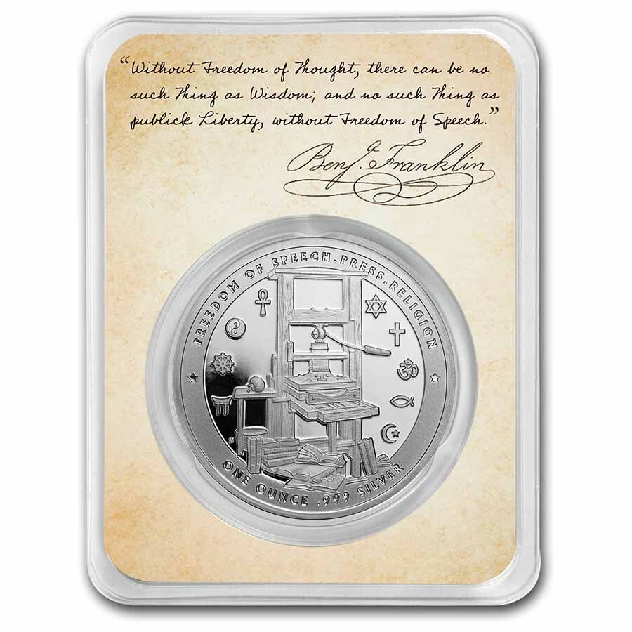 1 oz Silver in TEP - Founders of Liberty: Franklin | Free Speech