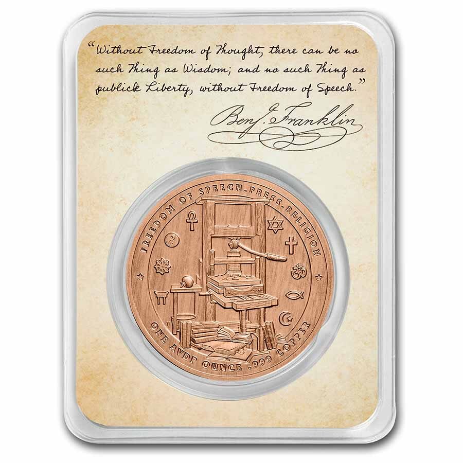 1 oz Copper in TEP - Founders of Liberty: Franklin | Free Speech