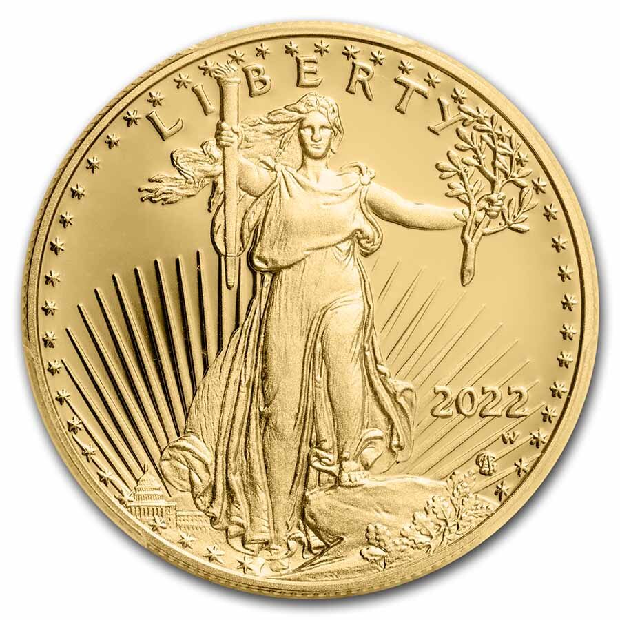 2022-W 1 oz Proof Gold Eagle PR-70 PCGS (Advanced Release)