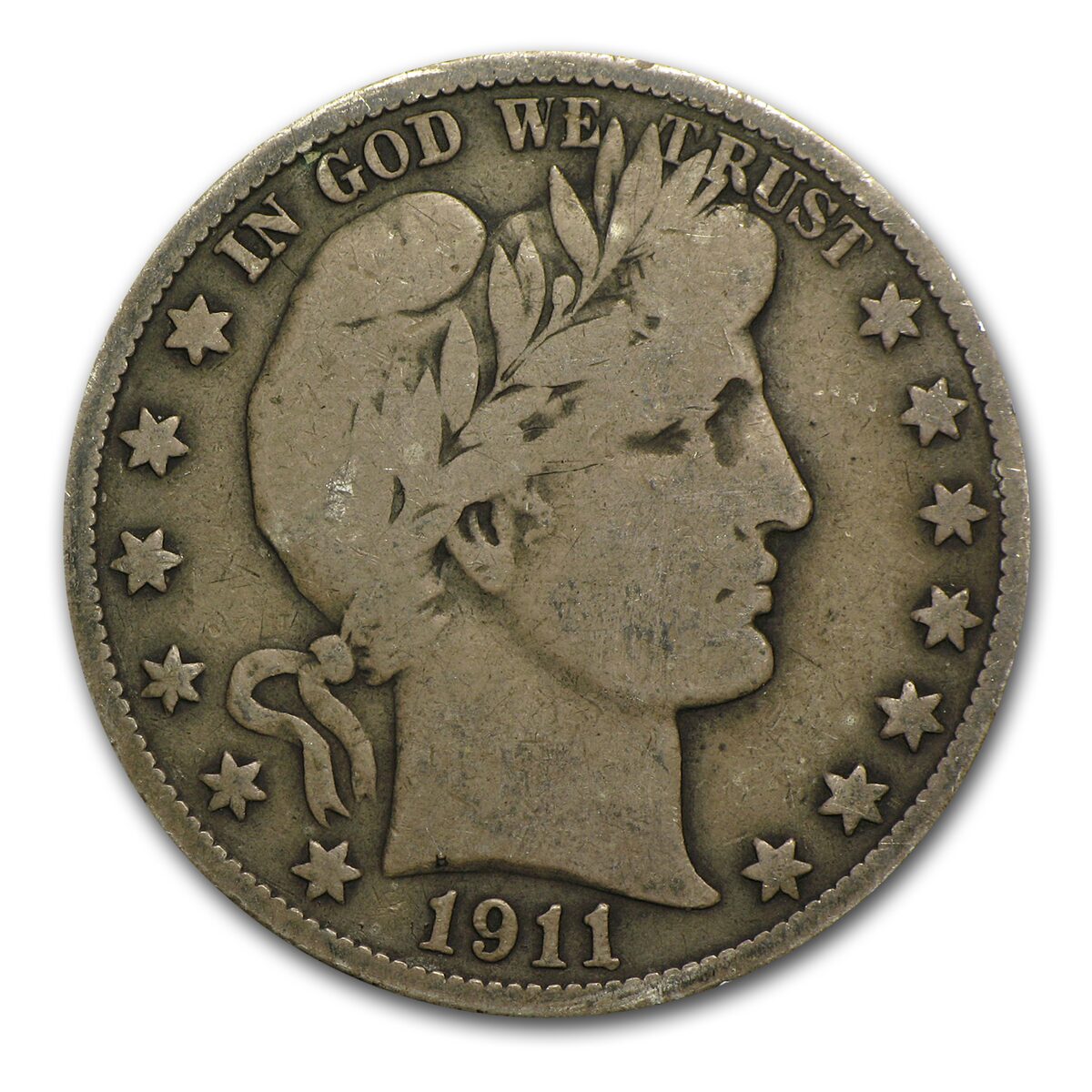 1911-S Barber Half Dollar VG