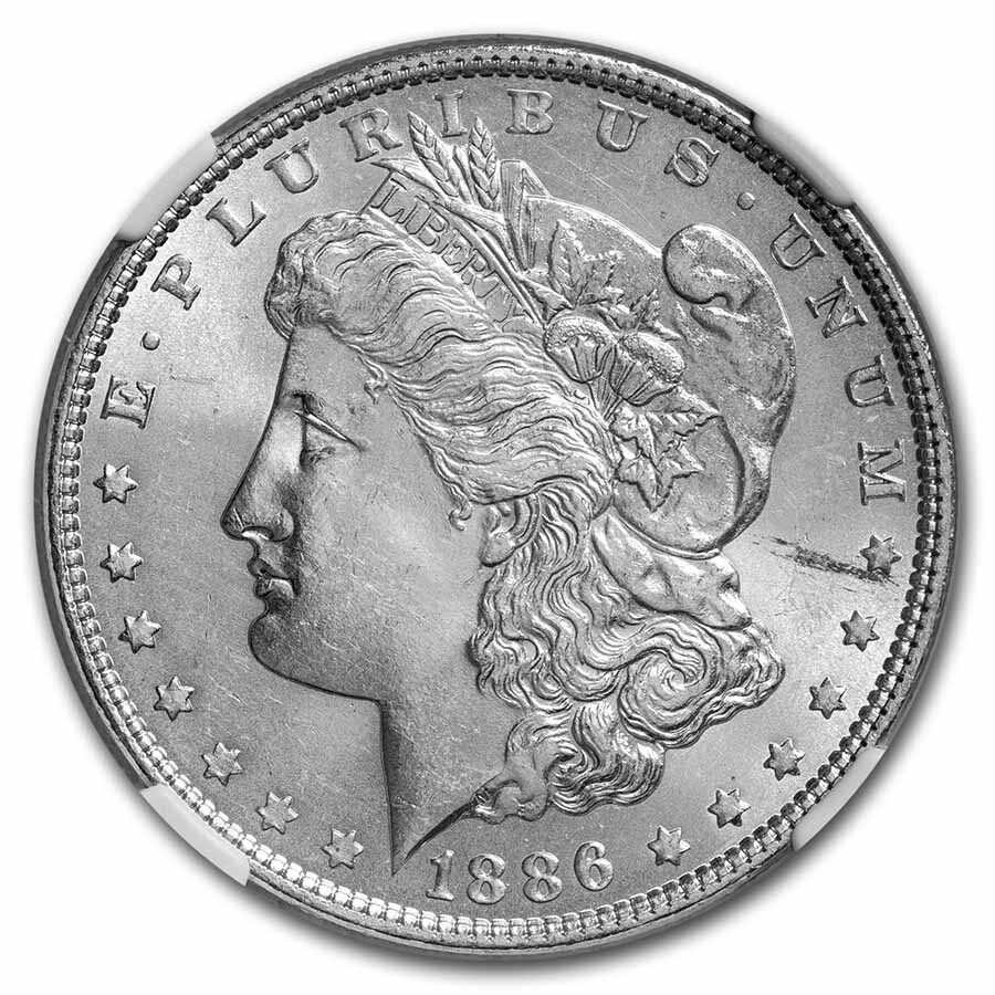 1886 Morgan Dollar MS-62 NGC