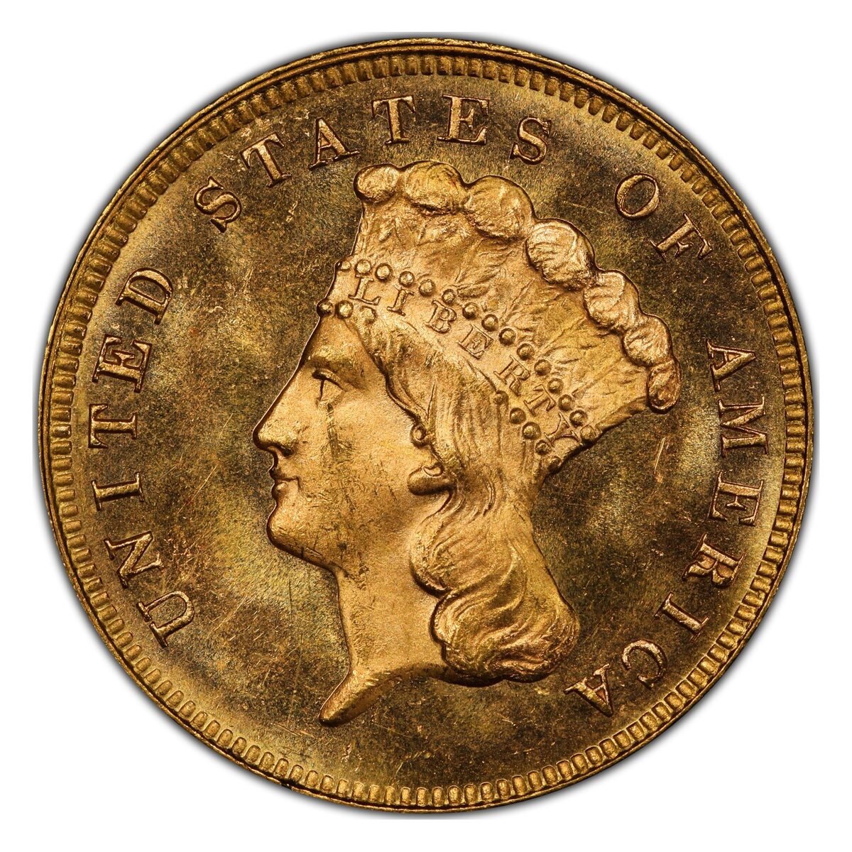1880 $3 Gold Princess MS-65 PCGS (PL)