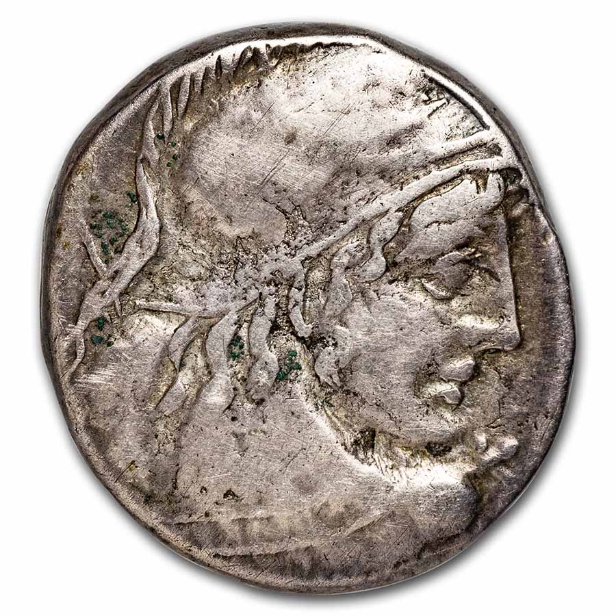 Roman Rep. Silver Denarius Cn. Len. Clodianus (88 BC) VF Cr-345/1