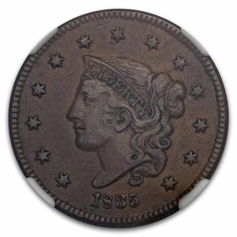 1835 Large Cent XF-40 NGC