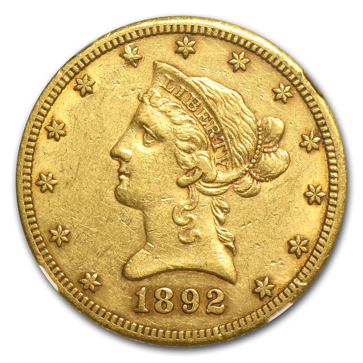 1892-CC $10 Liberty Gold Eagle AU-53 NGC