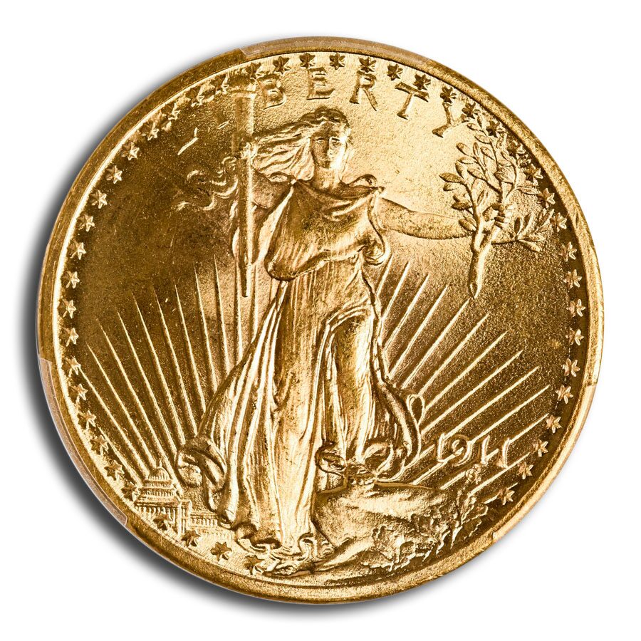 1911 $20 St Gaudens Gold Double Eagle MS-66 PCGS