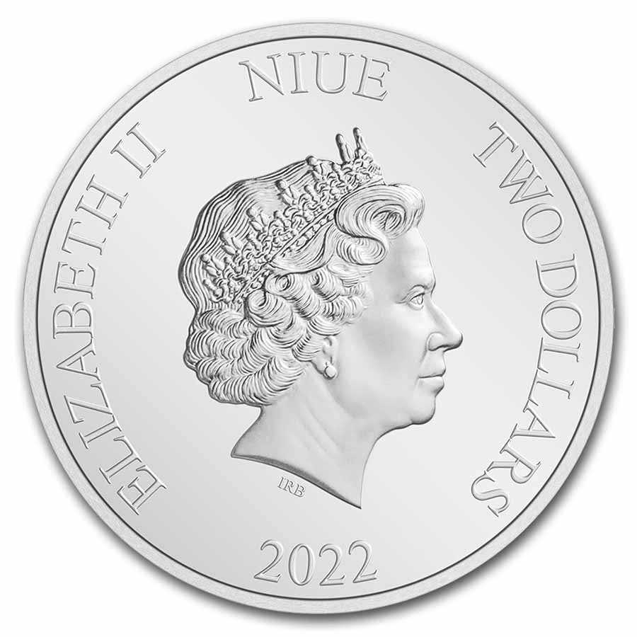 2022 Niue 1 oz Silver $2 DC Comics Justice League: The Flash