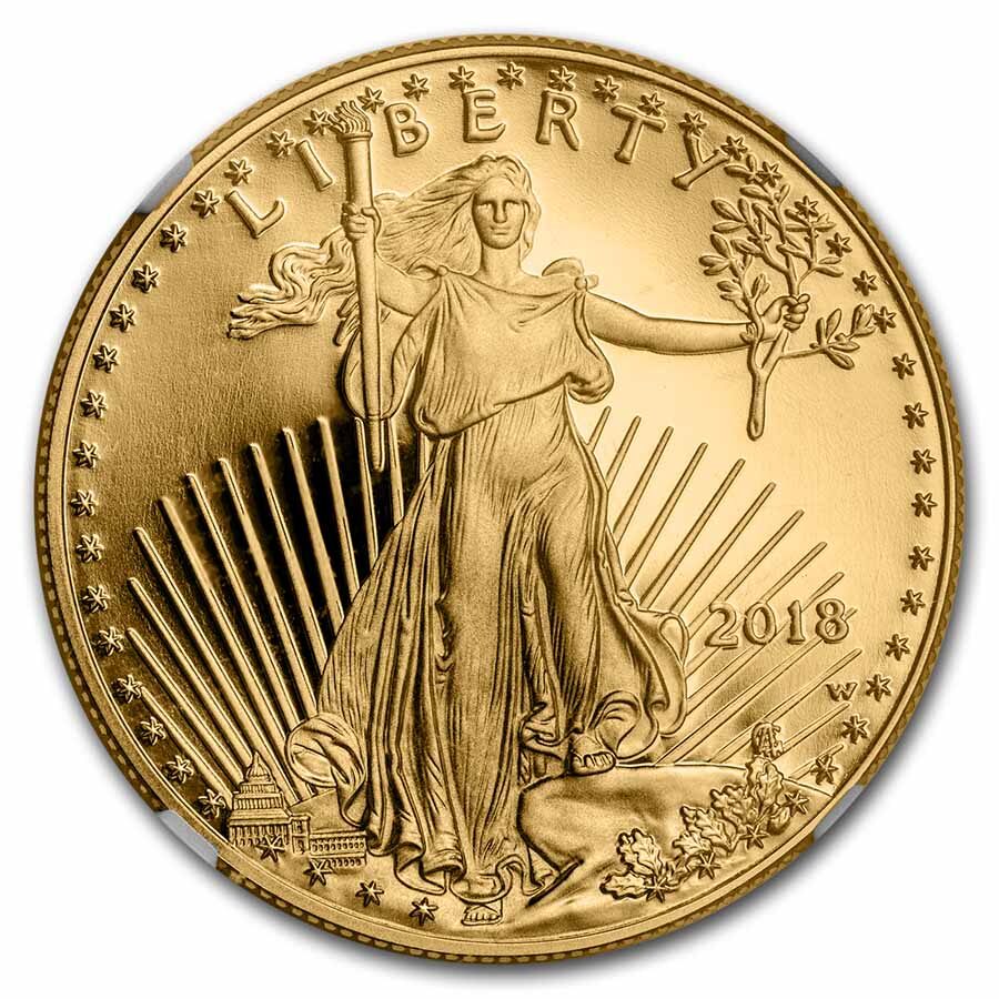 2018-W 1 oz Proof American Gold Eagle PF-70 NGC (Moy Signed)