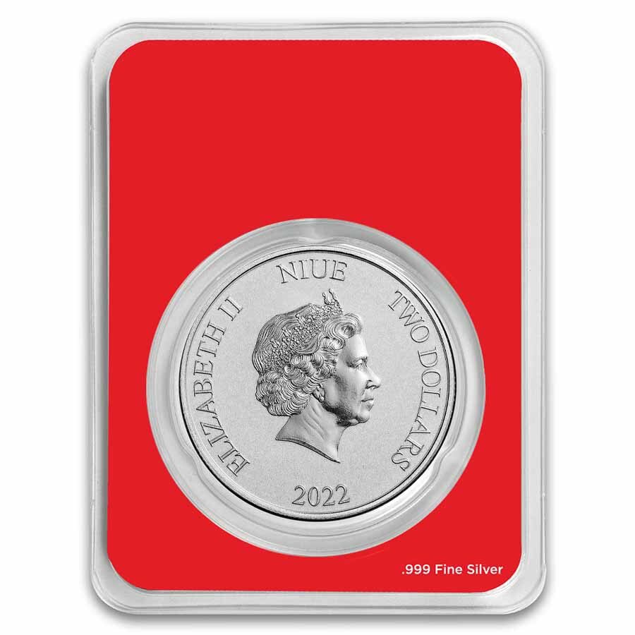 2022 Niue 1 oz Silver $2 Donald Duck Christmas in Holiday TEP