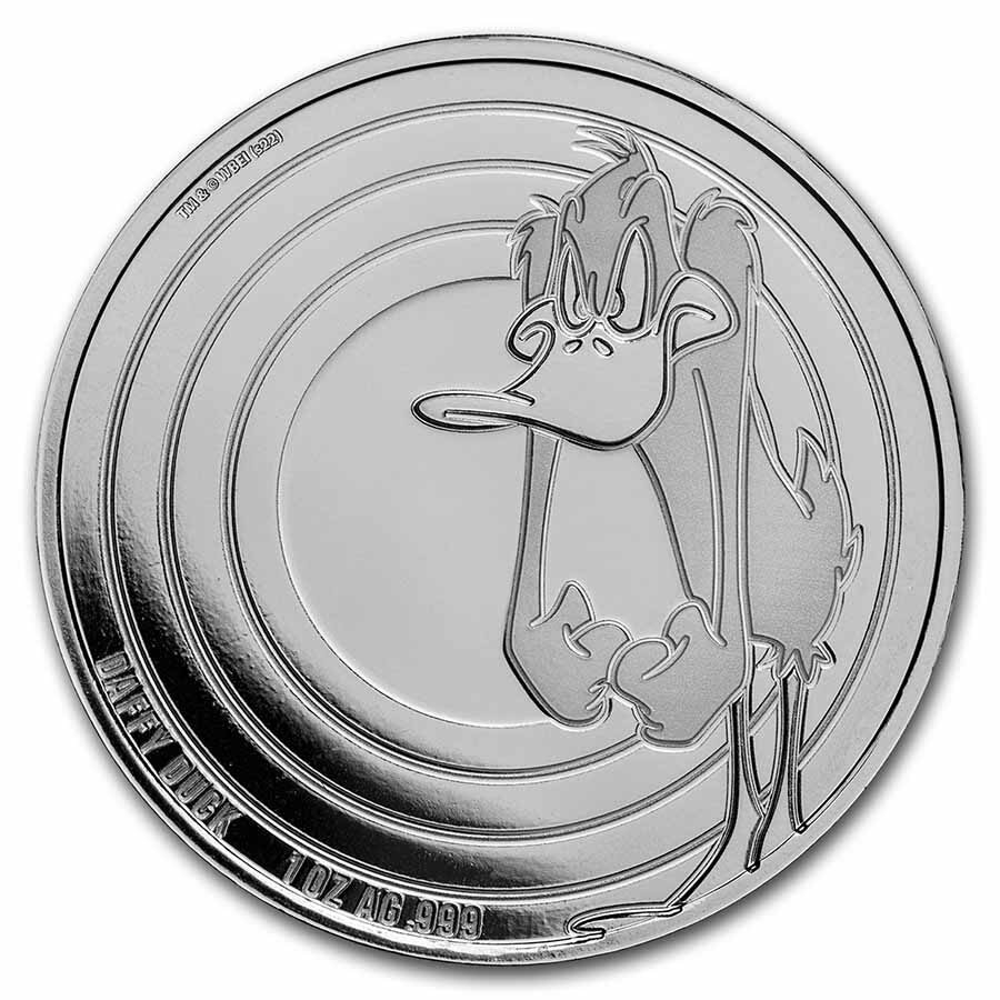 2022 Samoa 1 oz Silver Looney Tunes Daffy Duck Proof