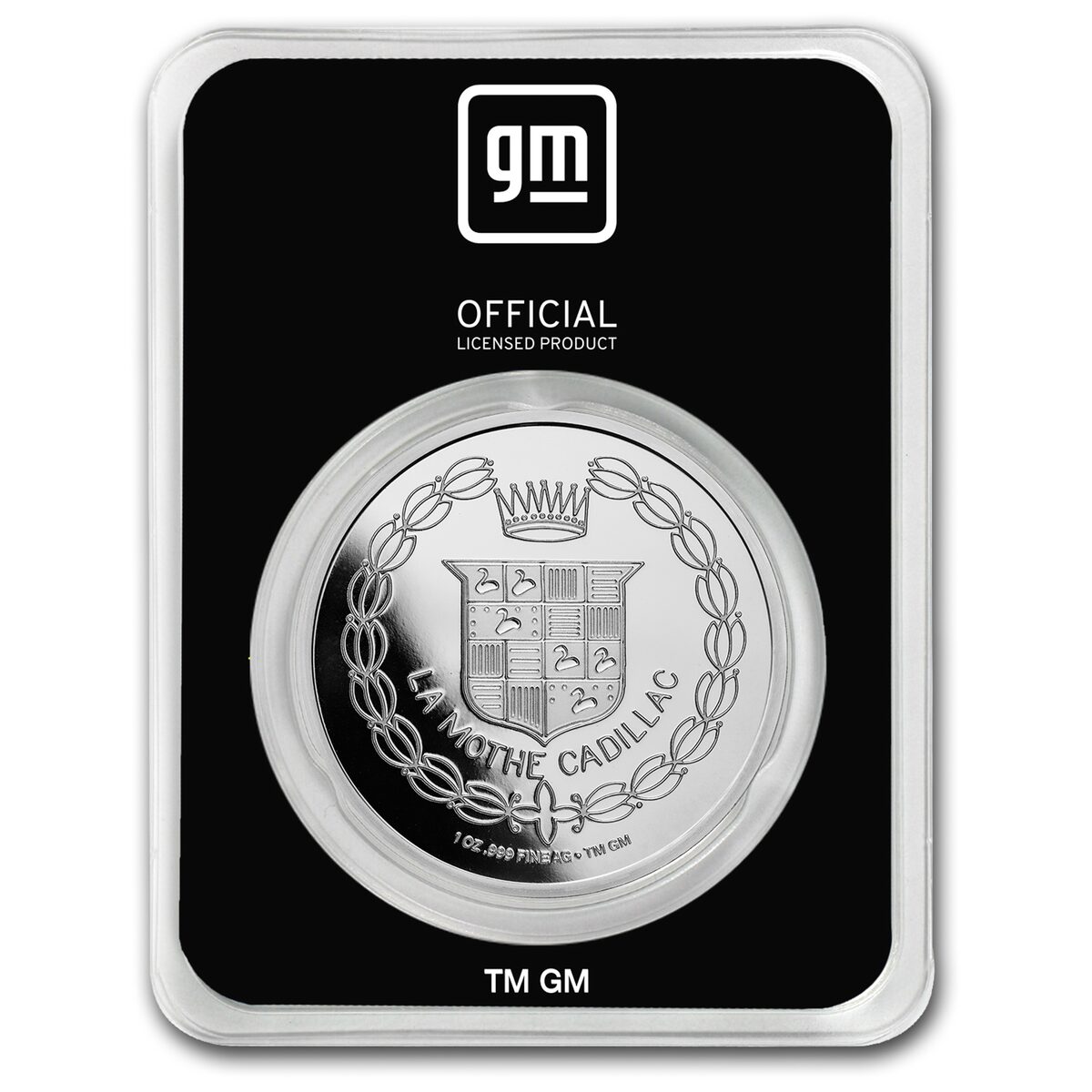 Cadillac "La Mothe Cadillac" Logo 1 oz Silver w/ TEP