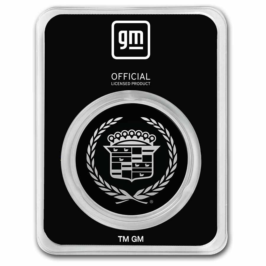 Cadillac Motor Car Company Logo Colorized 1 oz Silver w/ TEP