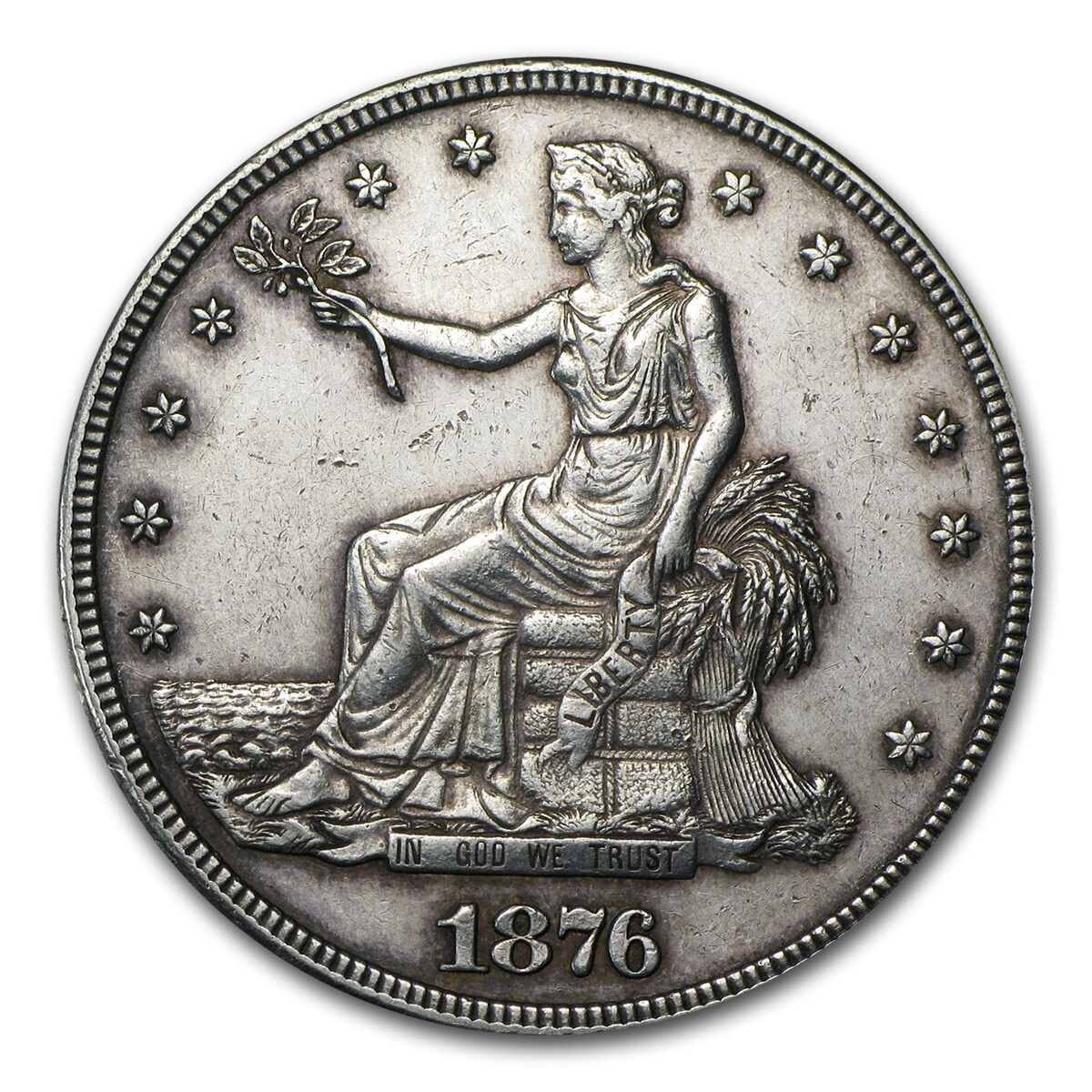 1876-S Trade Dollar AU