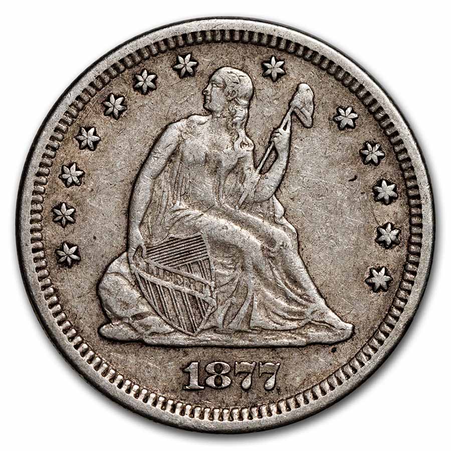 1877-S Liberty Seated Quarter XF