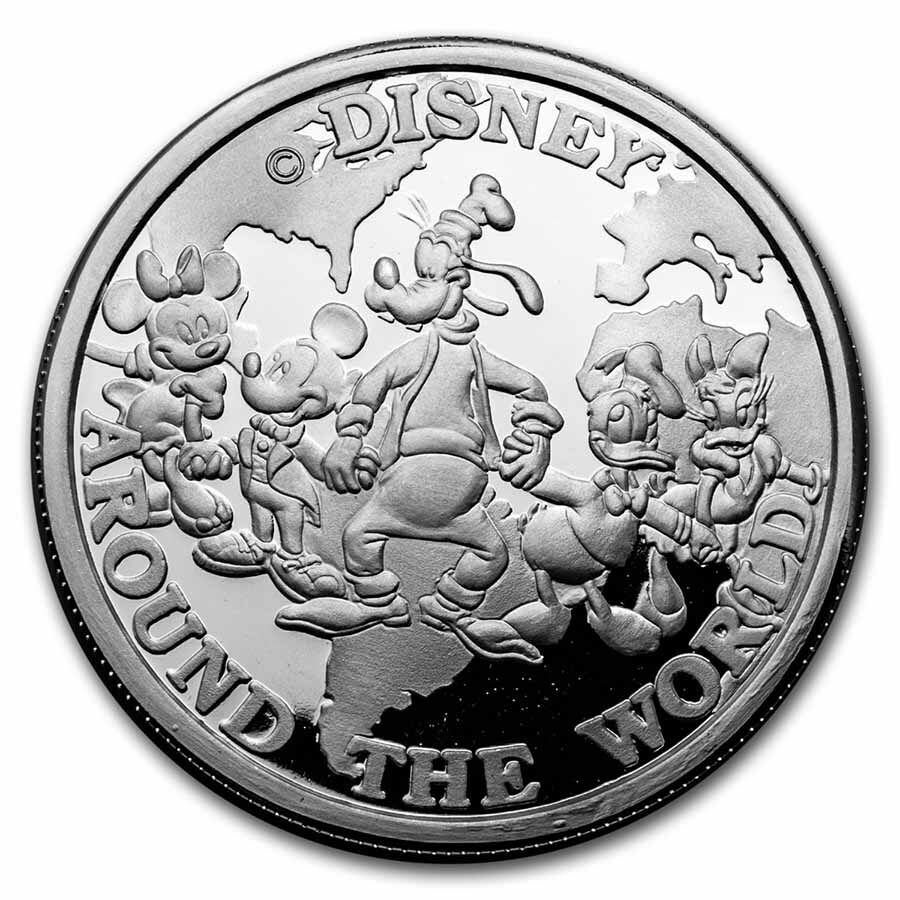 5 oz Silver Round - Disney/Pinocchio (w/Box & COA) Rarities Mint