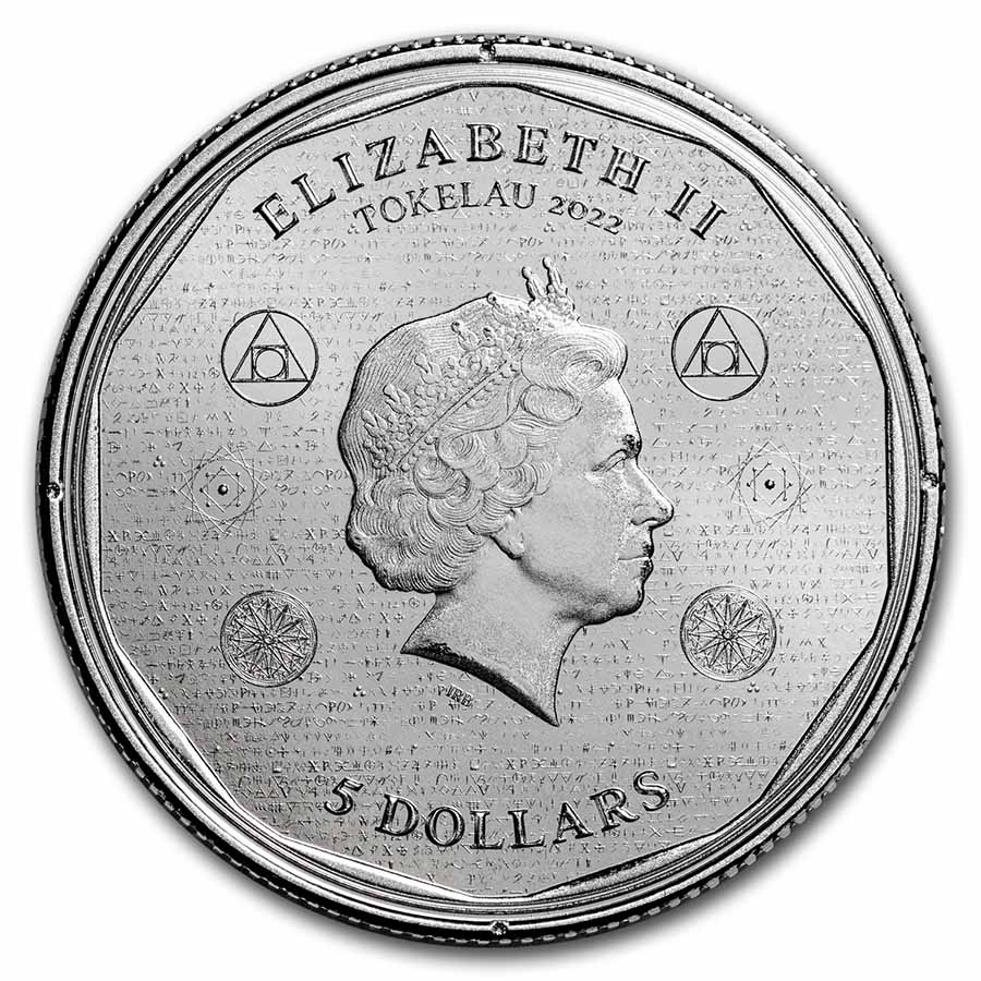 2022 Tokelau 1 oz Silver $5 Vivat Humanitas BU