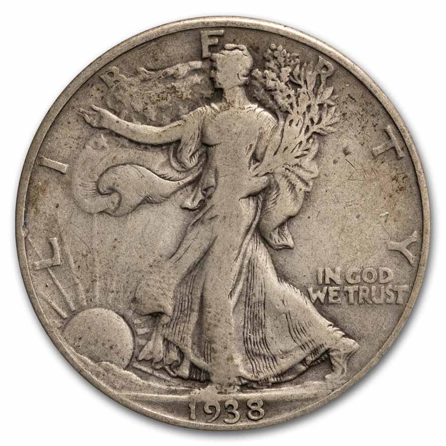 1938-D Walking Liberty Half Dollar Fine