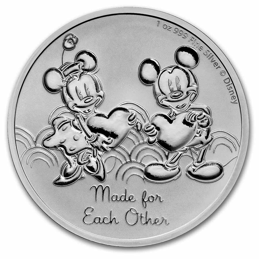 2023 Niue 1 oz Silver $2 Mickey & Minnie (MD® Premier + PCGS FS)