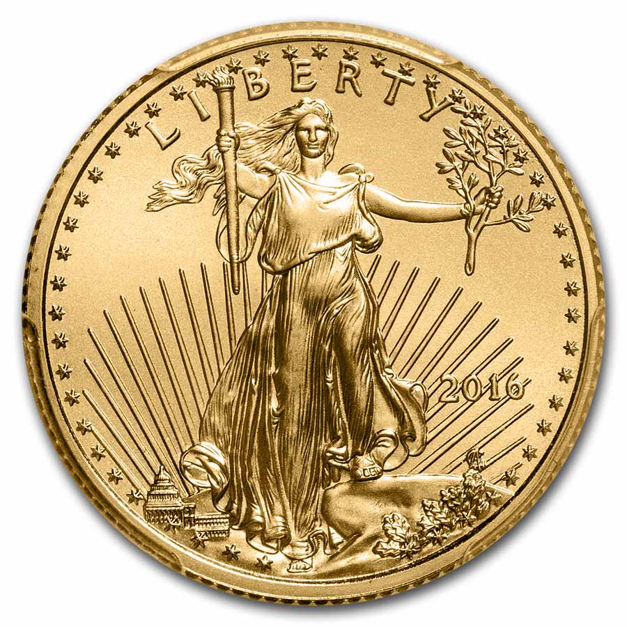 2016 1/4 oz American Gold Eagle MS-70 PCGS (Reagan)