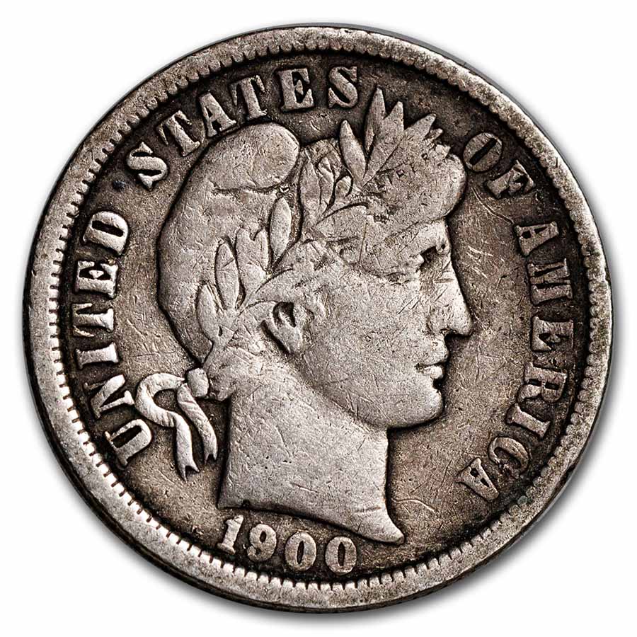 1900-O Barber Dime VF