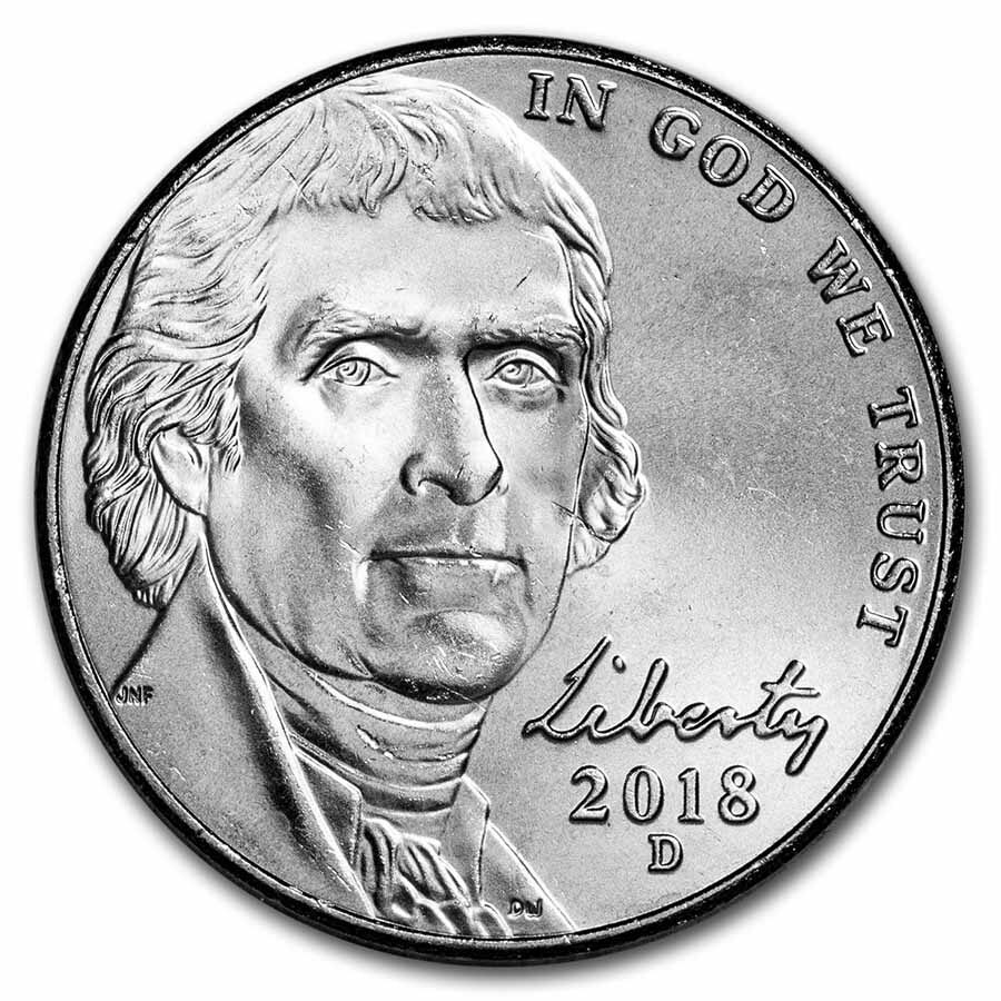 2018-D Jefferson Nickel BU