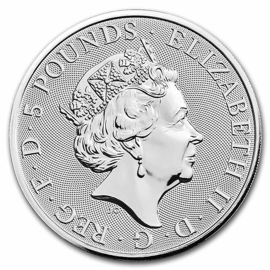 2023 GB 2 oz Silver Royal Tudor Beasts The Yale of Beaufort