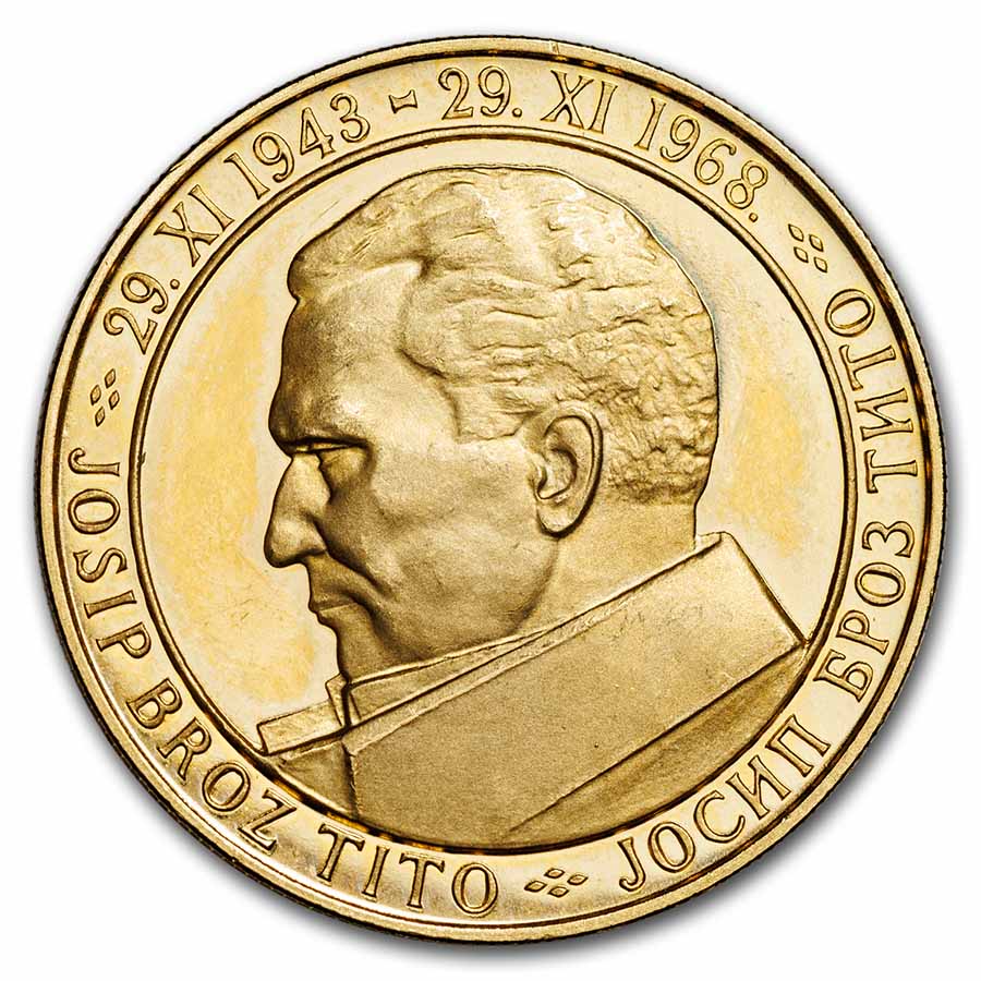 1968-NI Yugoslavia Gold 200 Dinar Proof