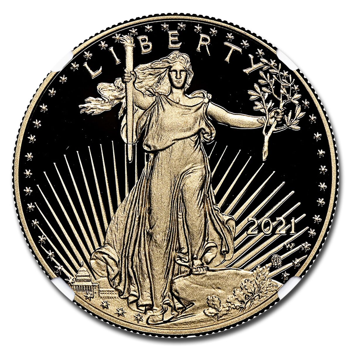 2021-W 1 oz Proof Gold Eagle (Type 2) PF-70 NGC