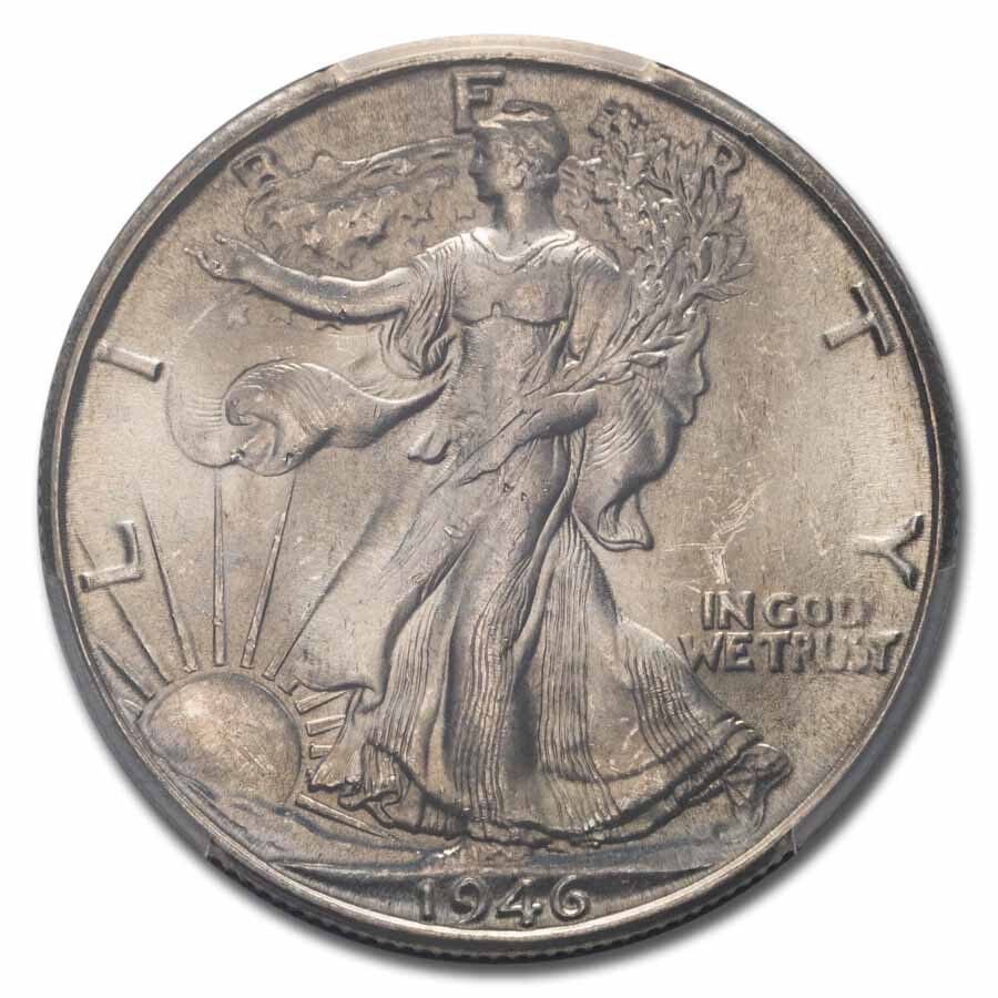1946-D Walking Liberty Half Dollar MS-64 PCGS