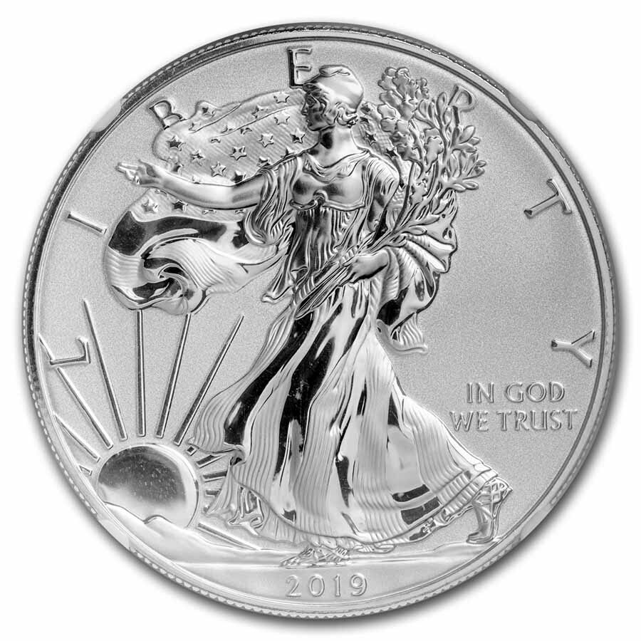 2019-S Enhanced Reverse Proof Silver Eagle PF-69 NGC (FR, Castle)