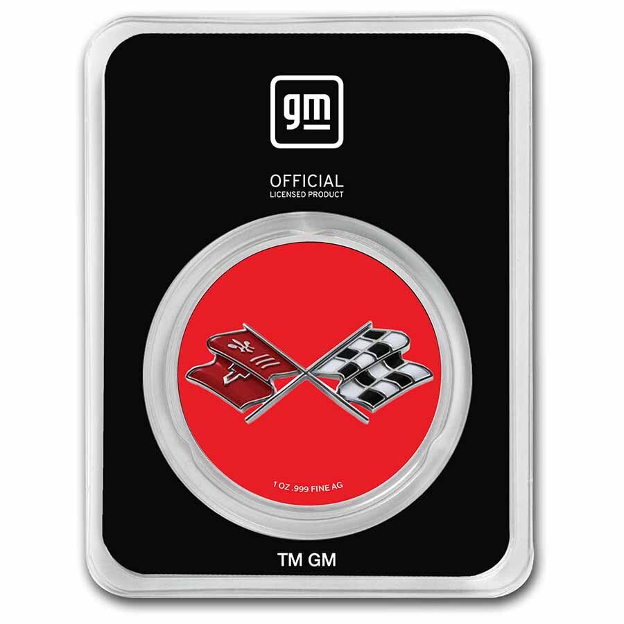 Corvette (1969) Red 1 oz Colorized Silver w/ TEP