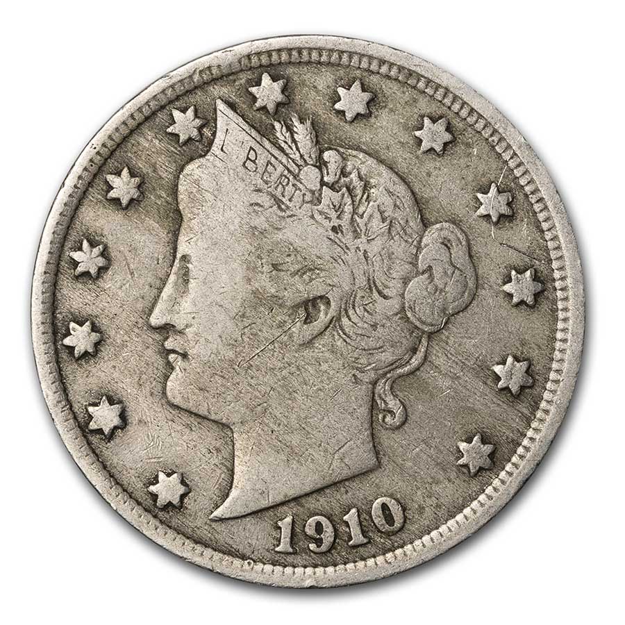 1910 Liberty Head V Nickel Fine