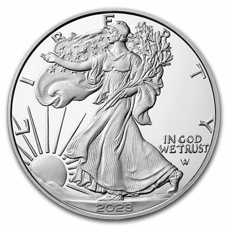 2023-W 1 oz Proof Silver American Eagle PR-70 PCGS (FDI, Black)