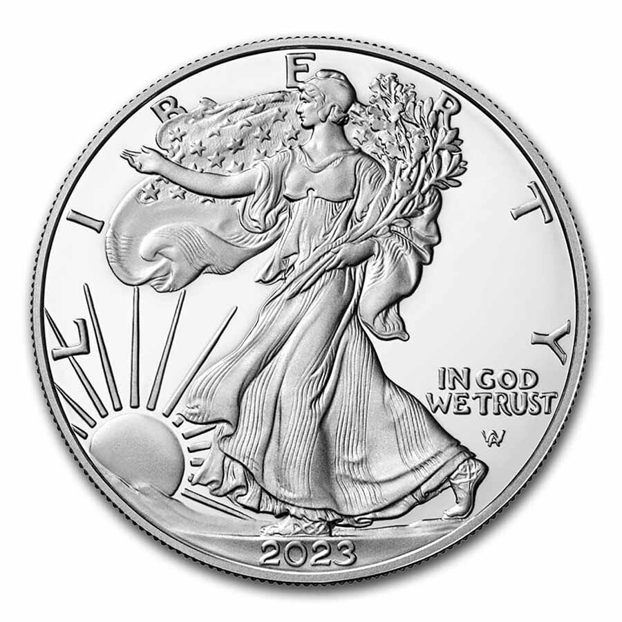 2023-W 1 oz Proof Silver Eagle PR-70 PCGS (FirstStrike®, Black)