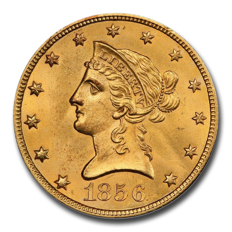 1856 $10 Liberty Gold Eagle MS-63 PCGS