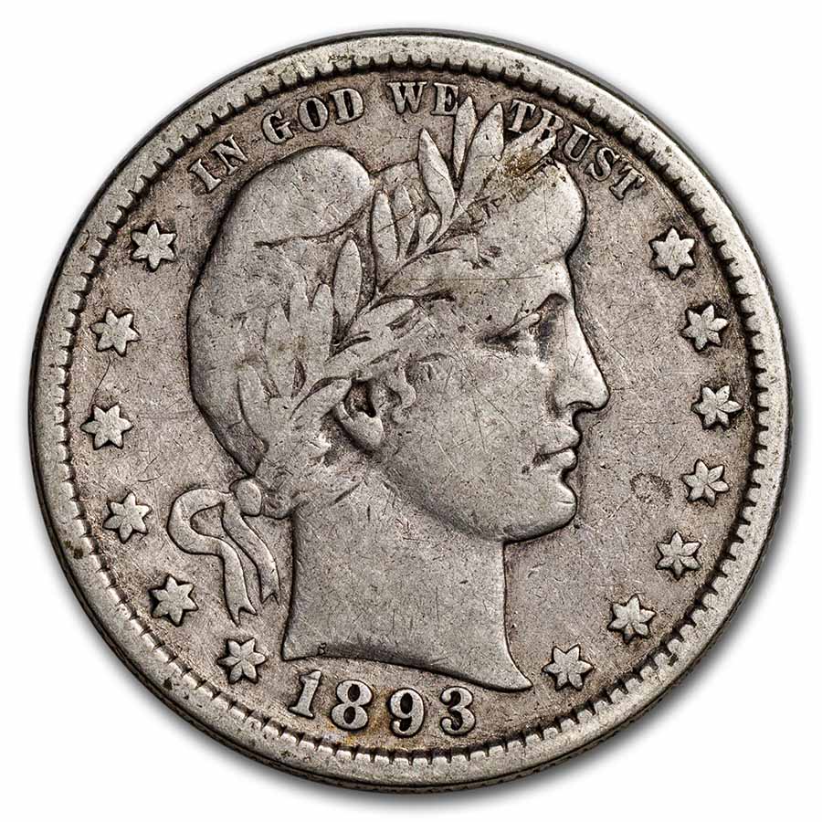 1893-S Barber Quarter Fine