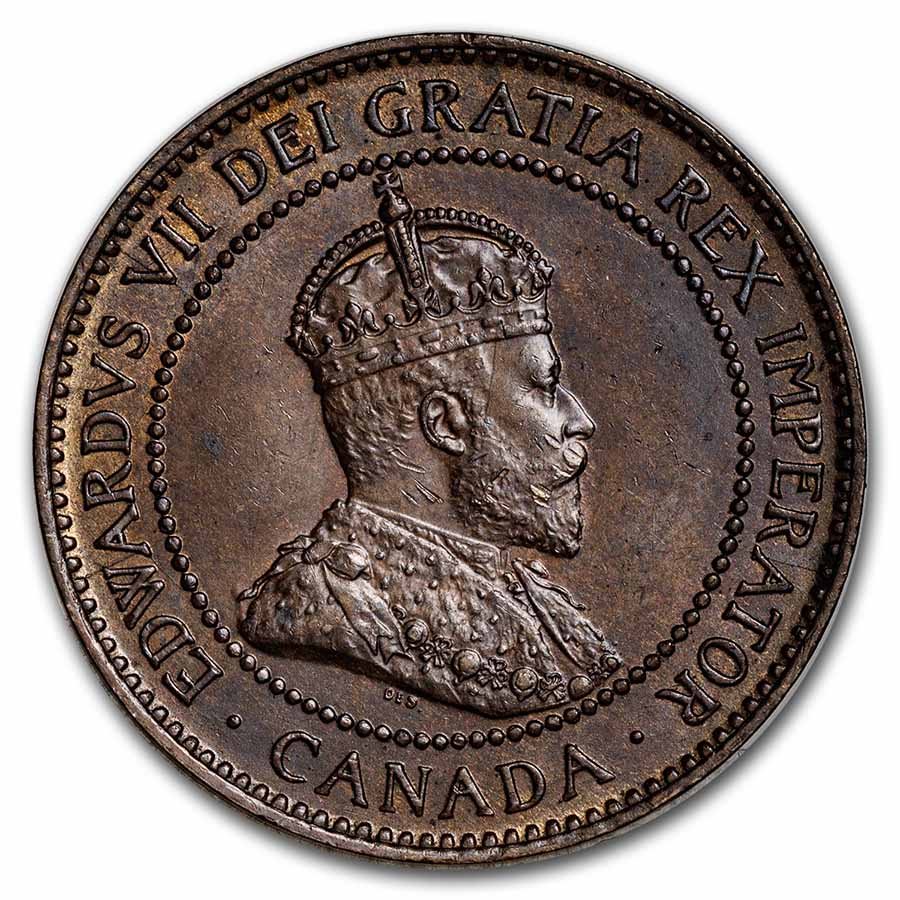 1902 Canada Large Cent Edward VII AU