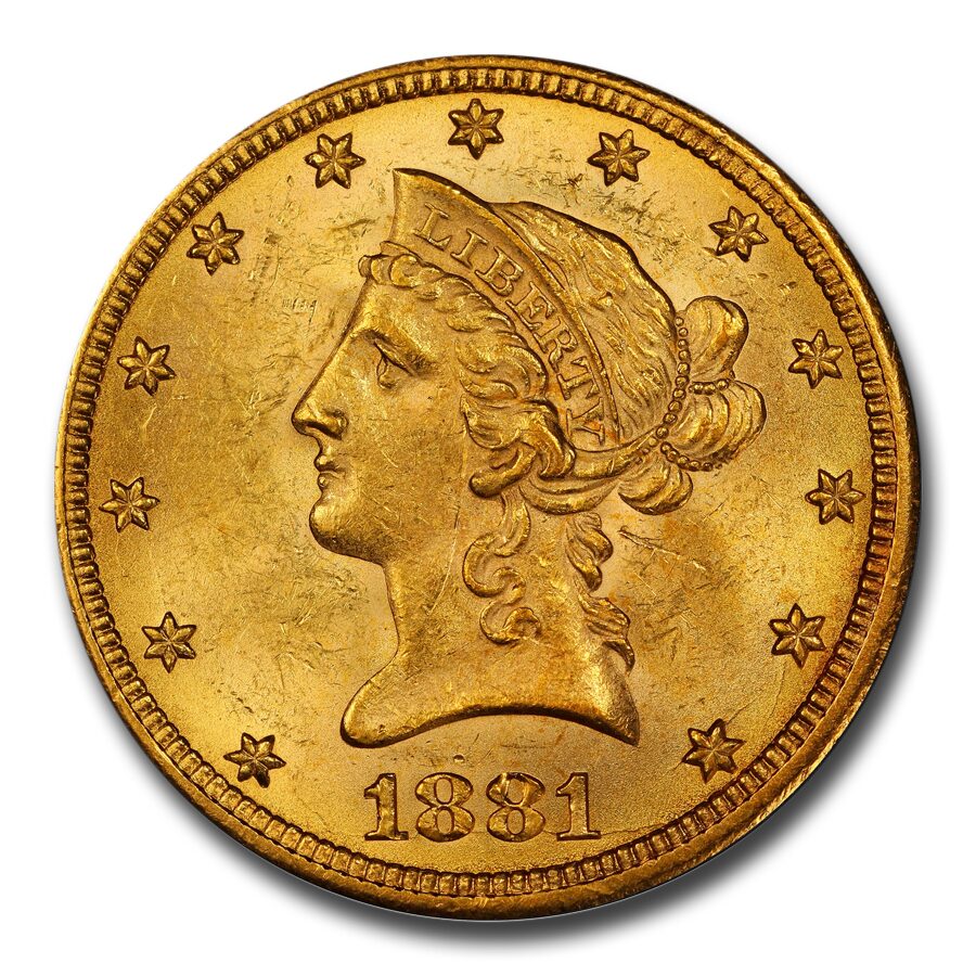 1881-CC $10 Liberty Gold Eagle MS-62 PCGS CAC