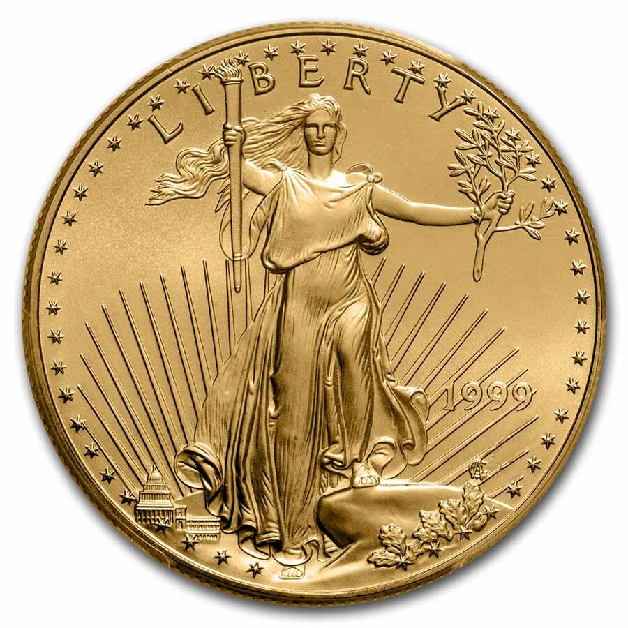 1999 1 oz American Gold Eagle MS-69 PCGS (Reagan)