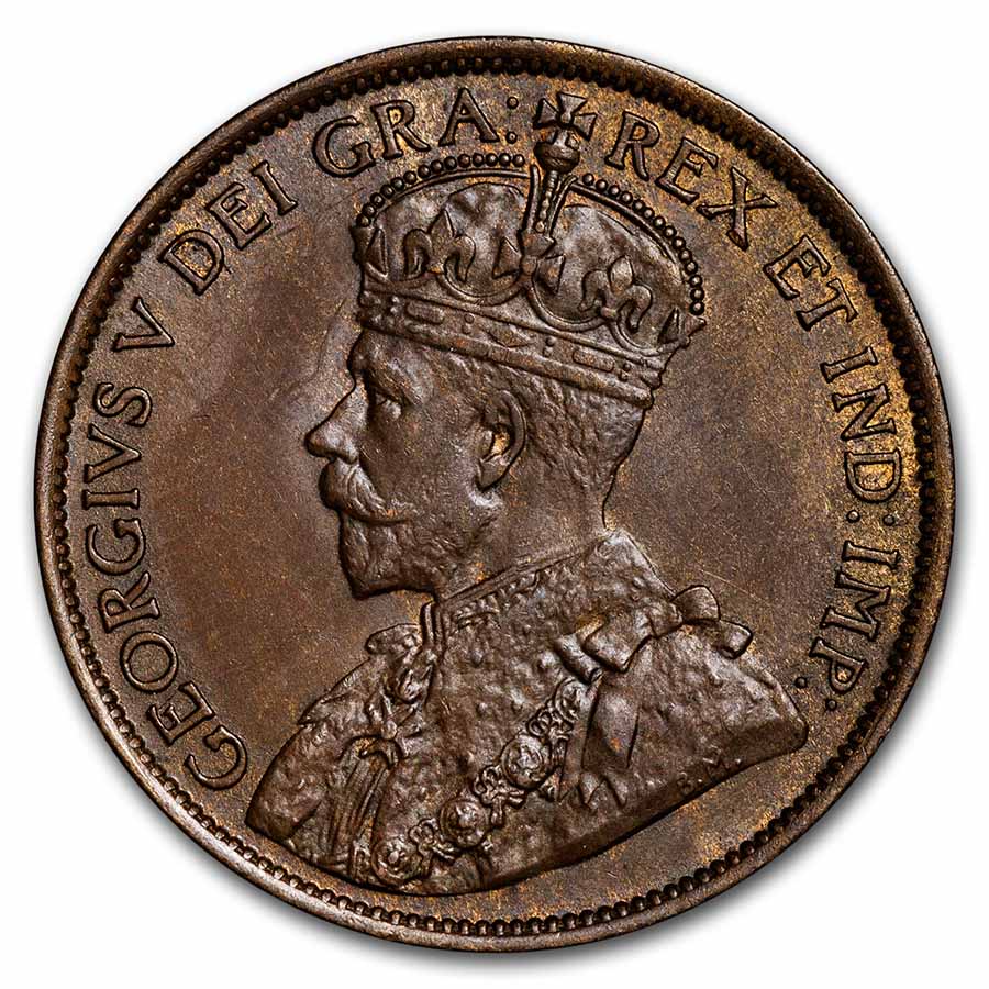 1913 Canada Large Cent George V AU