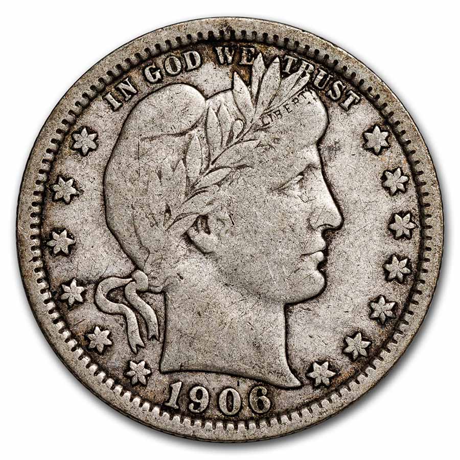 1906-O Barber Quarter VF