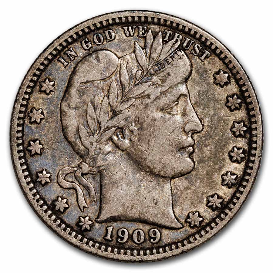 1909-D Barber Quarter VF