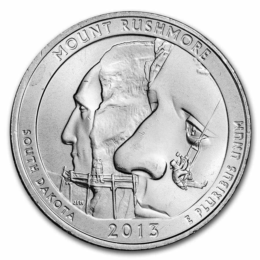 2013-D ATB Quarter Mount Rushmore National Memorial BU