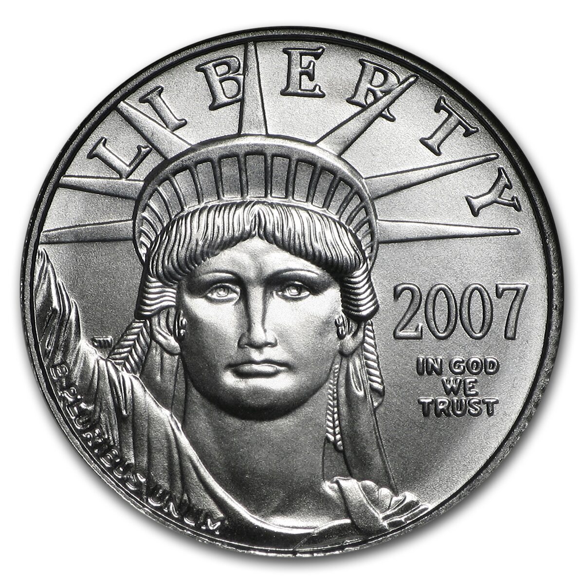 2007 1/10 oz American Platinum Eagle MS-69 NGC