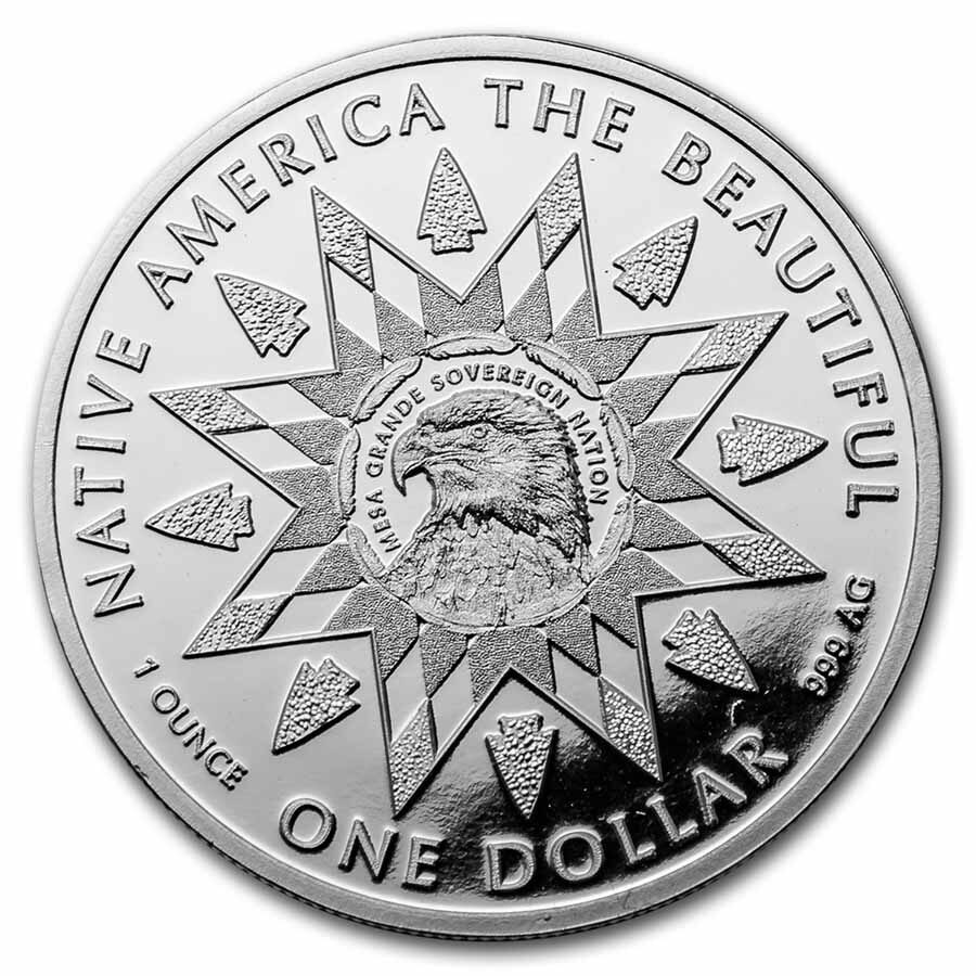 2022 1 oz Silver NATB Montana Glacier National Park (Colorized)