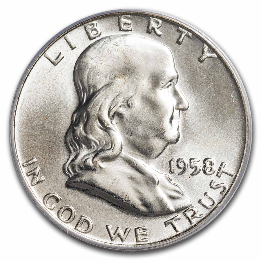 1958-D Franklin Half Dollar MS-64 PCGS