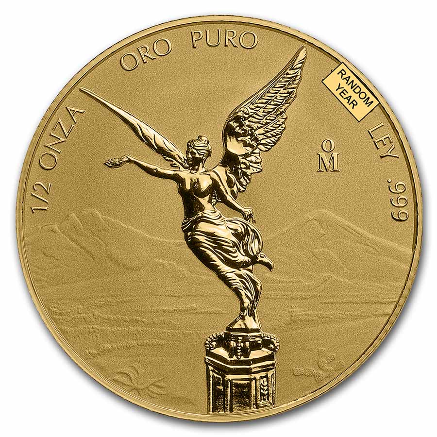 Mexico 1/2 oz Reverse Proof Gold Libertad (Random Year)